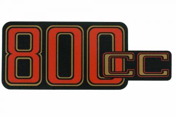 Battery Cover Decal 800cc Red/Gold